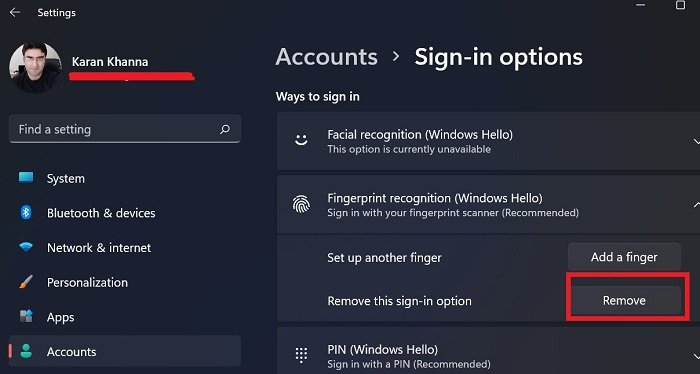 Comment Supprimer Windows Hello Fingerprint Dans Windows 10