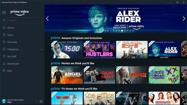 Amazon Prime Video Windows 10