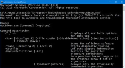 Windows defender mpcmdrun exe что это