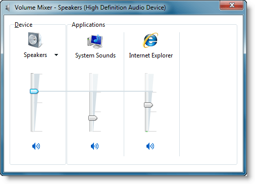 cant open volume mixer