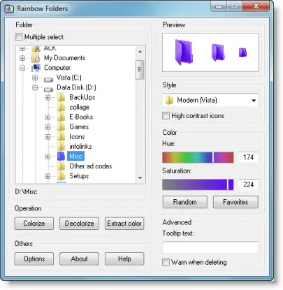 color folders