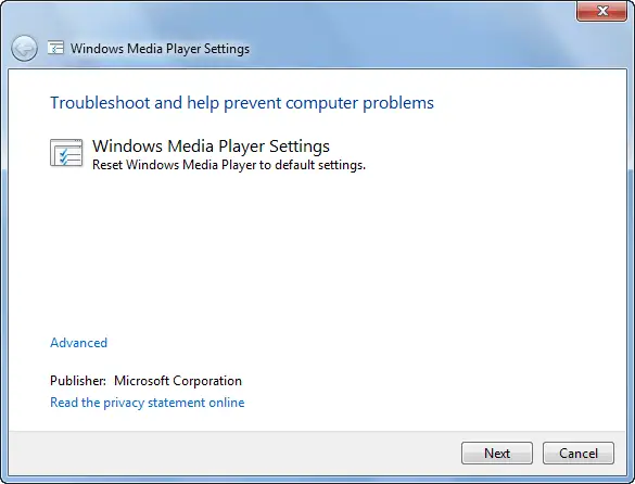 Troubleshoot Windows Media Player in Windows 11 10 - 63