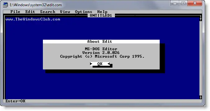 MS-DOS Editor