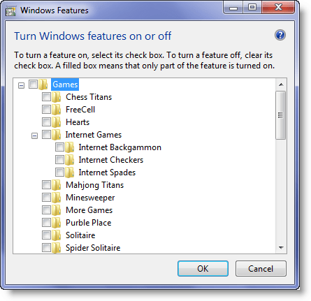 removing games from windows 7