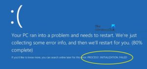 Fix PROCESS1 INITIALIZATION FAILED Blue Screen In Windows