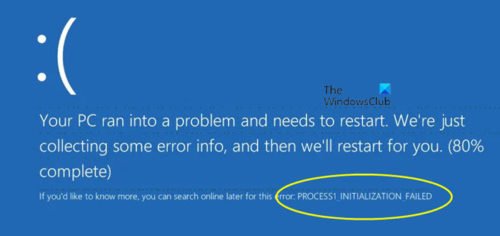 Process1 initialization failed windows 10 как исправить