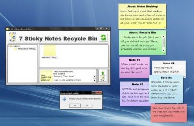 pin sticky notes to desktop