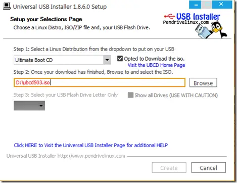 How to create a Disk on USB Flash Drive for your PC