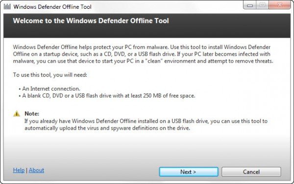 download offline defender usb windows 10