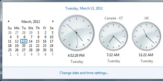 windows 10 analog taskbar clock