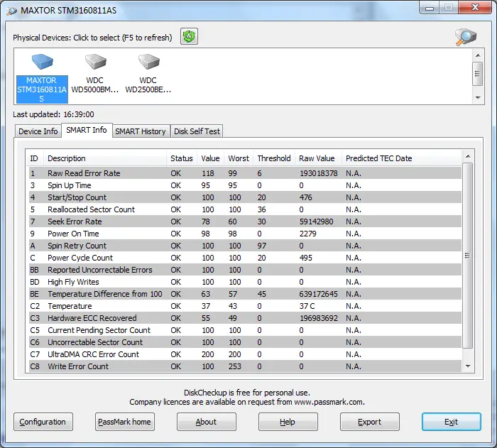 check hard disk health windows 10 software