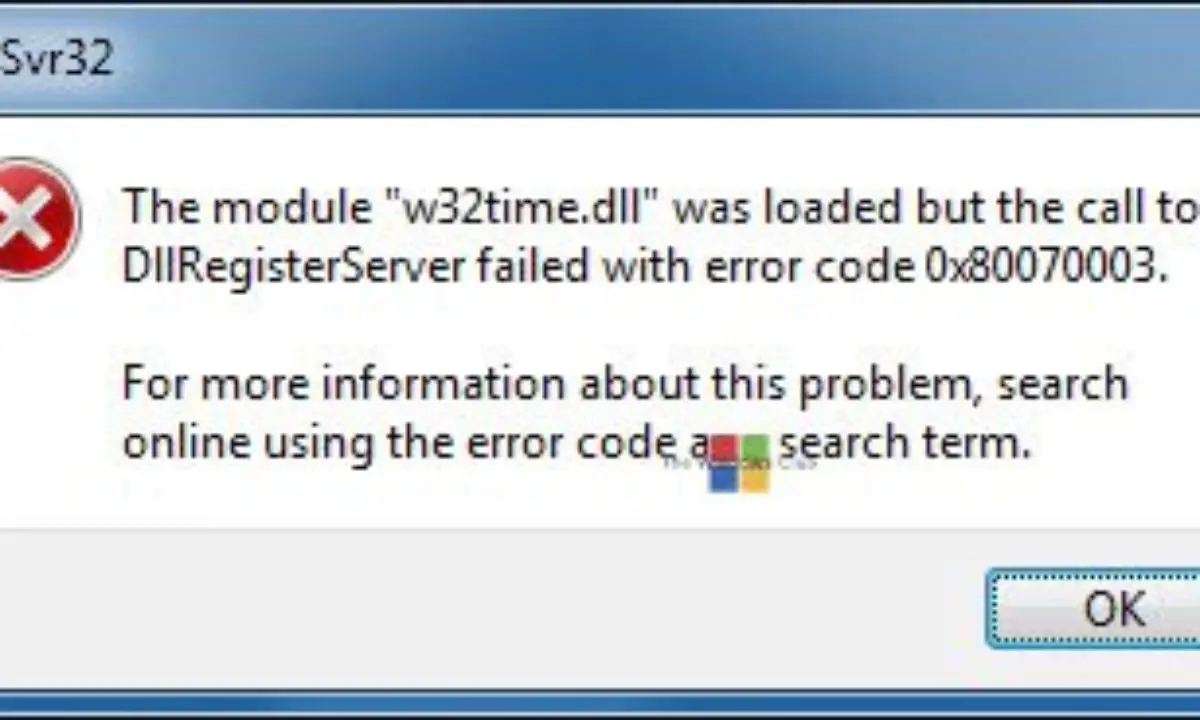 Module dll. Ошибка: 0x80070003. 0x80070003. W32time служба времени Windows. W32/VMPROTBAD.A что это.