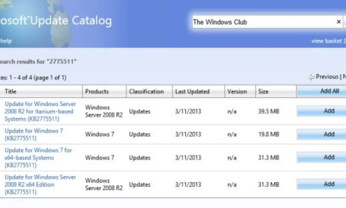 Microsoft Update Catalog Download Save Windows 10 Updates