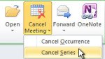 outlook recover deleted recurring meeting