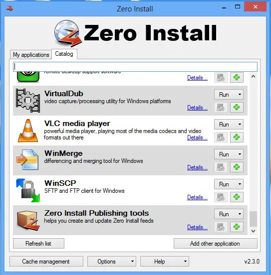 download the new for windows Zero Install 2.25.1