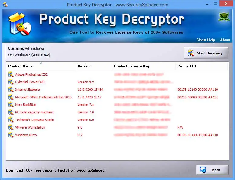 windows product key recovery