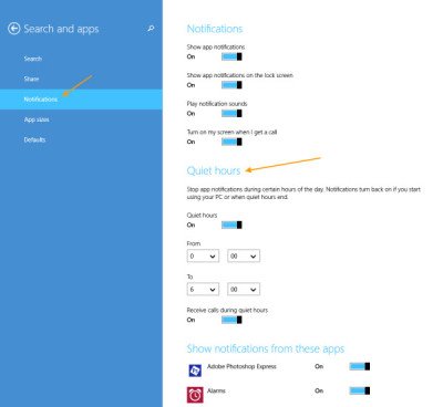 How to use Quiet Hours in Windows 8.1