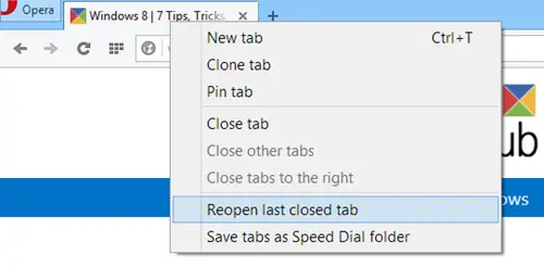 Reopen Closed Tab In Chrome Edge Firefox Opera Browsers
