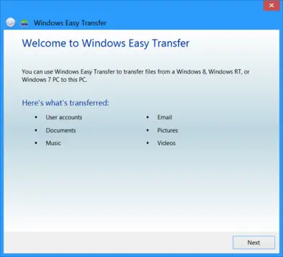 Transfer User Profile in Windows OS using Windows Easy Transfer