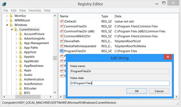 Change Default Program Files Directory In Windows 11 10