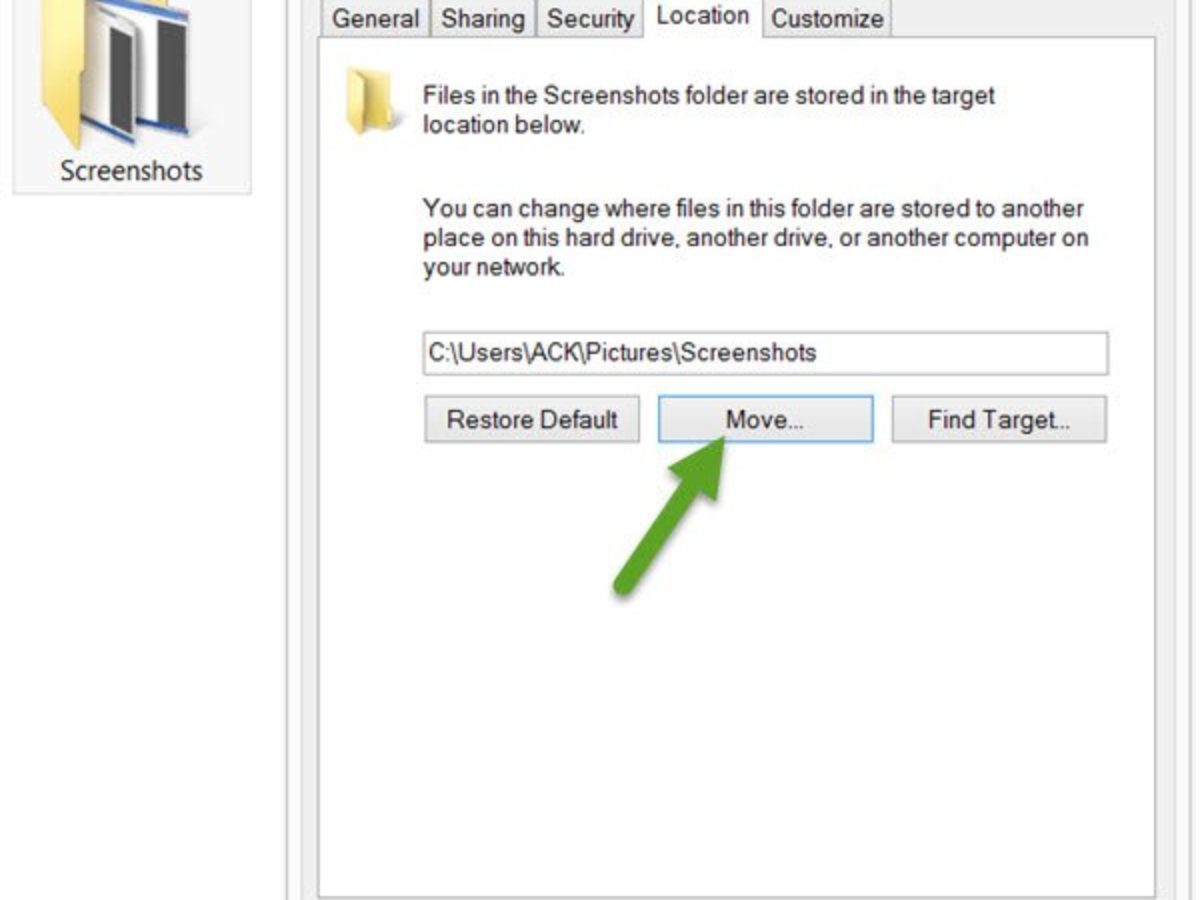 How To Change Print Screen Screenshots Folder Location In Windows 10