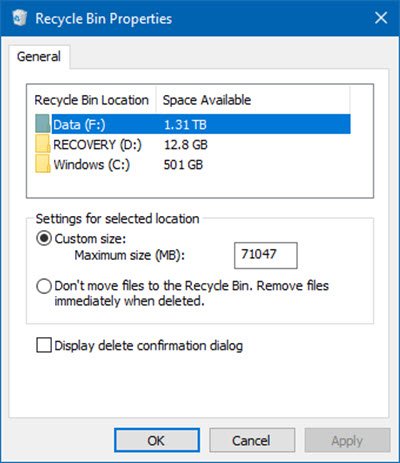 where is the recycle bin in windows 8