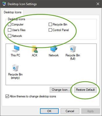 fix broken shortcuts windows 10