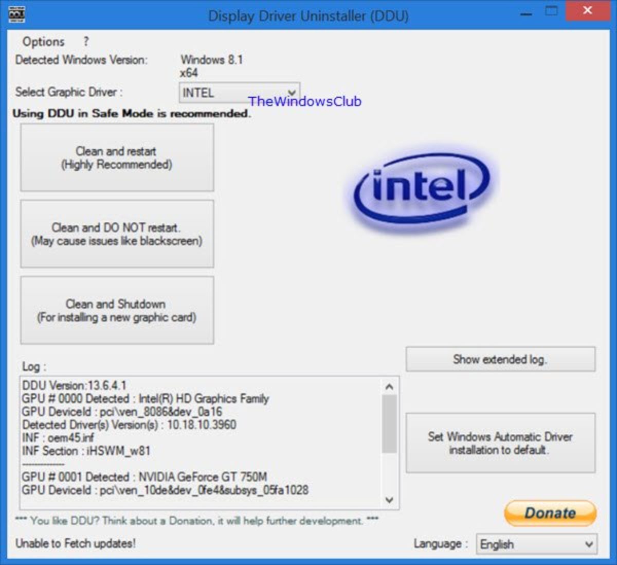 Display Driver Uninstaller For Amd Intel Nvidia Drivers