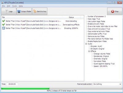 TAudioConverter: Free audio converting software for Windows PC