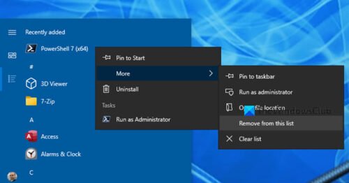 Show Hide Recently Added Apps Group In Start Menu Of Windows 11 8580