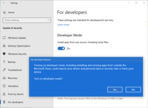 Как включить sideloading windows 10