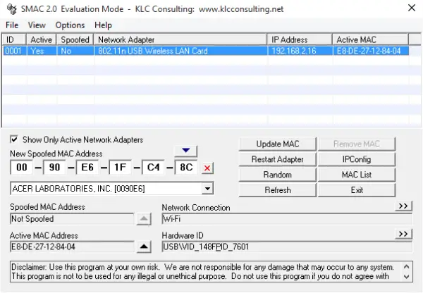 download mac address changer for windows 10