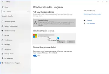 How to Join or Leave Windows Insider Program; Stop getting Insider Builds