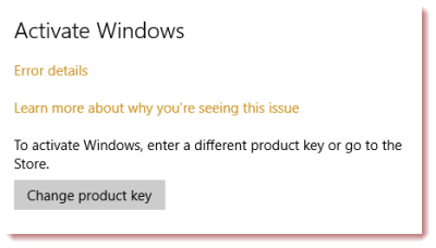 Cannot Activate Windows 11/10; Product Key Blocked.