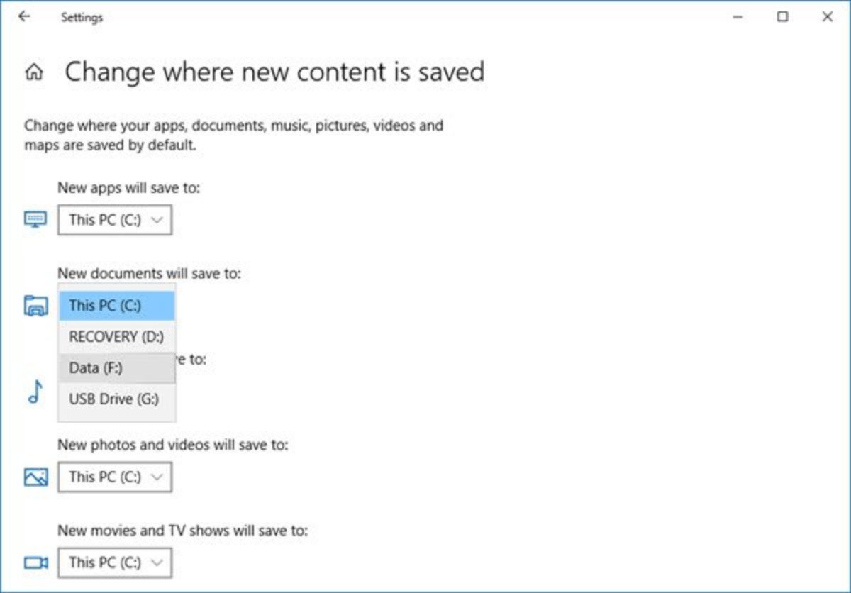 How To Change The Default Location Of User Folders In Windows 10