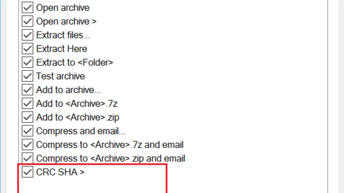 Remove Crc Sha Entry From Context Menu In Windows 10