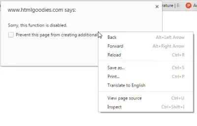 How to enable right click on websites that have disabled it