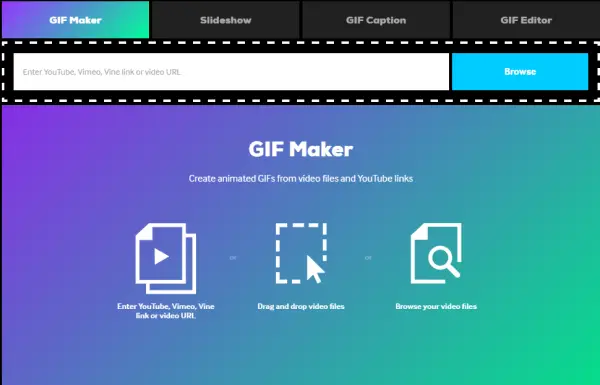 GIF , An Online Tool for Creating Animated GIFs From