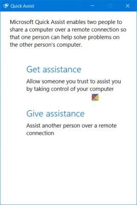 quick assist for windows 7