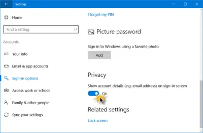 how to remove email address from windows 10