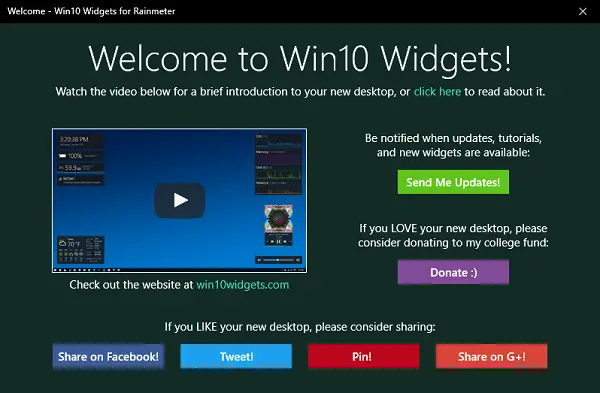 windows 10 widget launcher