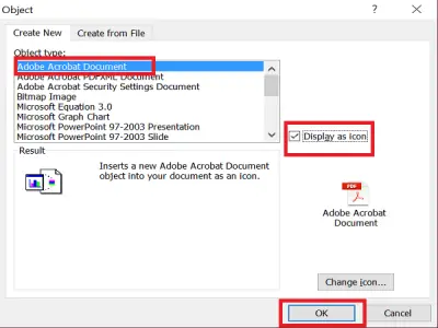 How to Insert PDF File in Excel Sheet