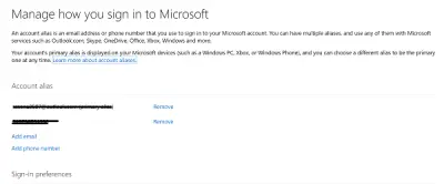 how to change my microsoft account email to primary on windows 10
