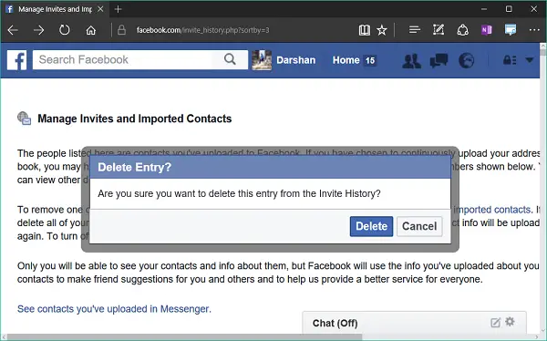 How to see and delete the Contacts you have shared with Facebook - 14