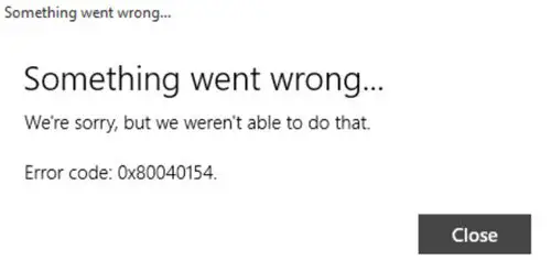 Windows 10 Mail-App-Fehler 0X80040154