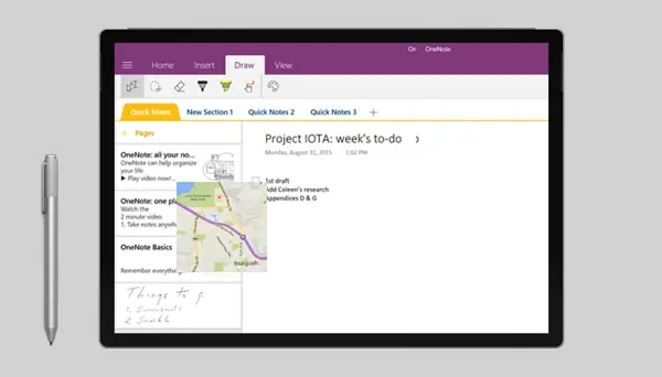 s pen onenote