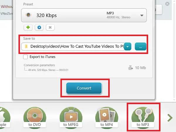 download convert large youtube files to mp3