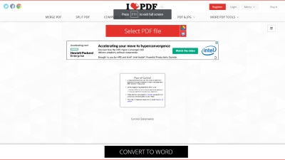 Ilovepdf Free Online Pdf Editing Tools