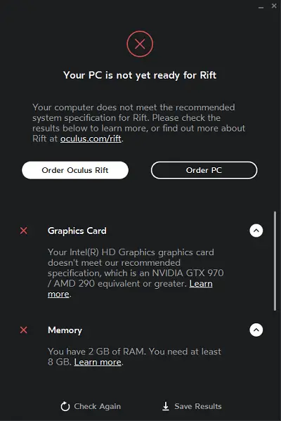computer specs for vr