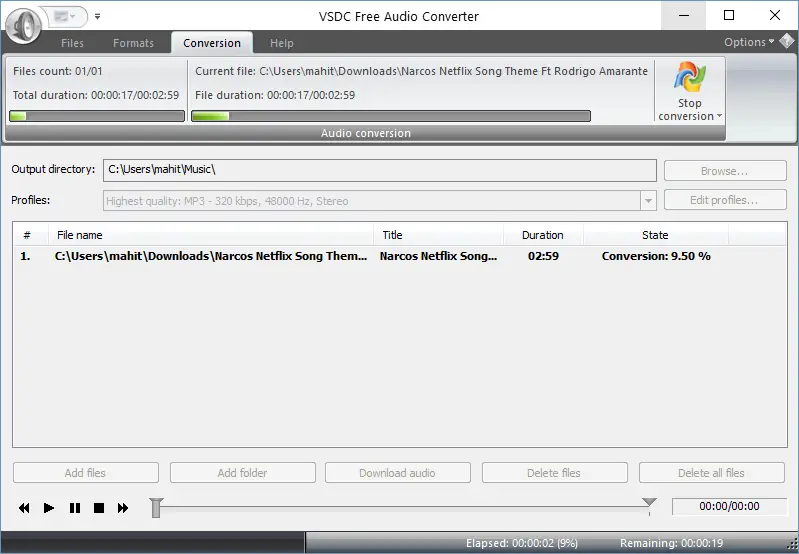 VSDC Free Audio Converter is a audio converter tool